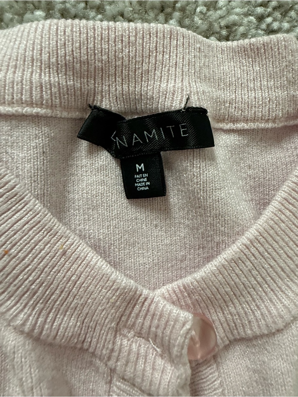 Becca Short Sleeve cardigan in pale lilac pink M - Picture 5 of 9